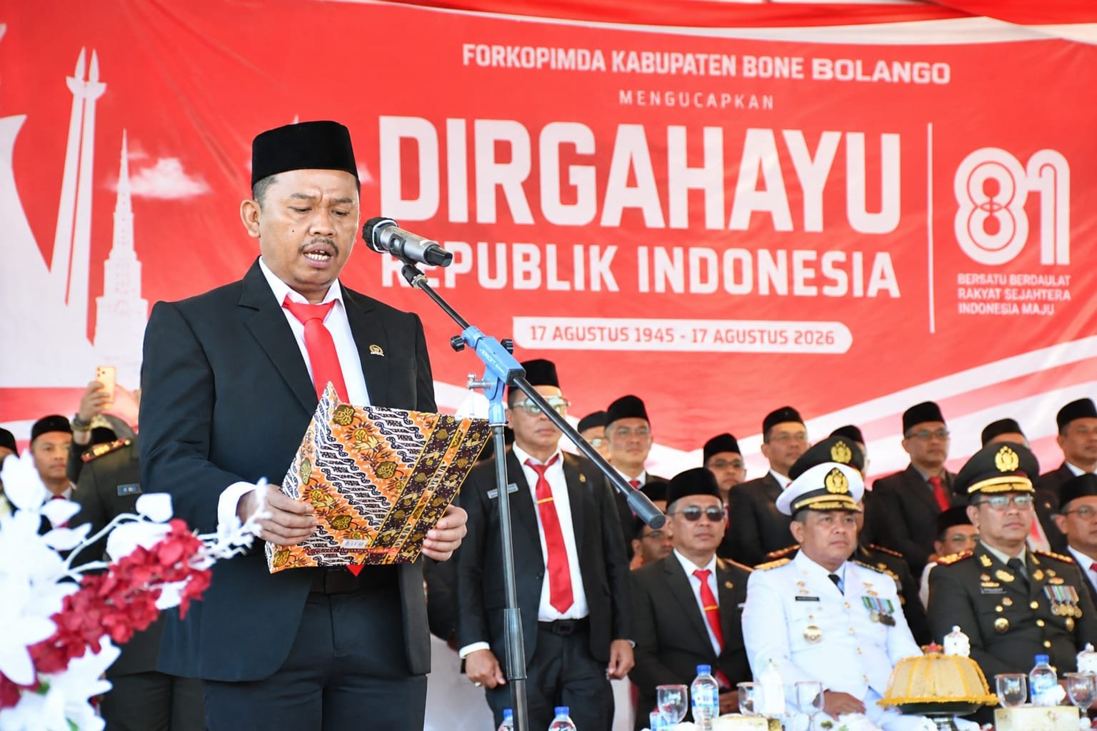 Faisal Yunus Jadi Pembaca Proklamasi pada Upacara HUT RI di Bone Bolango/Hibata.id