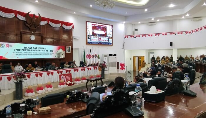 Rapat Paripurna Deprov Gorontalo Bahas Perubahan APBD 2026, 8 Fraksi Setuju