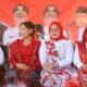 Ketua DWP Kabupaten Bone Bolango Nurliana Iwan Mustapa mengikuti Upacara HUT ke-81 Kemerdekaan RI di Lapangan Alun-Alun Bone Bolango, Senin (17/8/2026)/Hibata.id