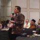 Kepala Kanwil Kemenhaj Provinsi Gorontalo Mansur Basir saat mengikuti diskusi Pengembangan Ekosistem Ekonomi Haji di Hotel Movenpick Surabaya, Jawa Timur/Hibata.id