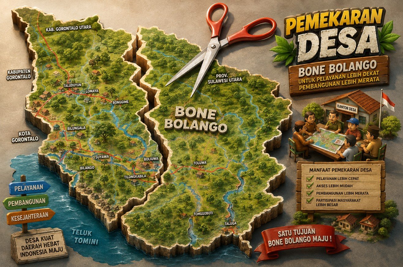 Ilustrasi - Pemda Bone Bolango Mulai Buka Jalan untuk Pemekaran Desa Baru/Hibata.id