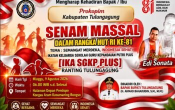 Pemkab Tulungagung menegaskan senam massal dengan kontribusi Rp5.000 bukan kegiatan resmi pemerintah. Pemkab hanya memberi izin penggunaan tempat/Hibata.id