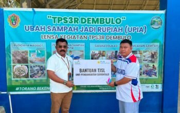 PLN Nusantara Power Unit Pembangkitan Gorontalo menyalurkan bantuan TJSL kepada TP3R Tanggida’a Group untuk memperkuat pengelolaan sampah berbasis ekonomi sirkular di Kota Gorontalo/Hibata.id