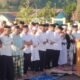 Bupati Bolmut Sirajudin Lasena bersama warga Sangkub mengikuti sholat istighosah untuk mendoakan turunnya hujan dan keberkahan bagi daerah/Hibata.id