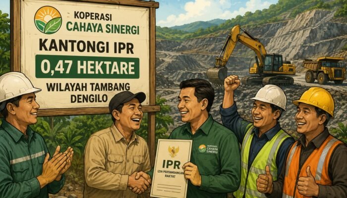 Koperasi Cahaya Sinergi Kantongi IPR, 0,47 Hektare Wilayah Tambang Dengilo