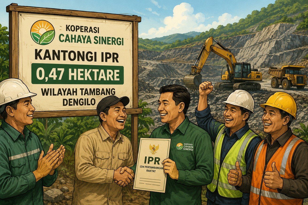 Koperasi Cahaya Sinergi Kantongi IPR, 0,47 Hektare Wilayah Tambang Dengilo/Hibata.id