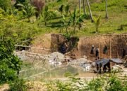 Dokumentasi aktivitas tambang emas yang diduga ilegal di bantaran Sungai Kendedes, Desa Tenilo, Kecamatan Paguyaman, Kabupaten Boalemo. (Foto: Istimewa)/Hibata.id