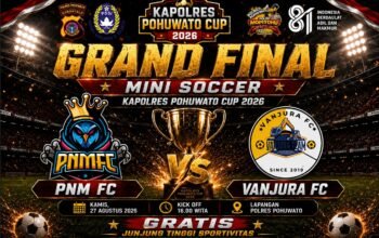 Final FNM FC vs Vanjura FC, Kapolres Pohuwato Ajak Warga Hadir/Hibata.id