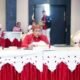 Penjabat Sekretaris Daerah Kota Gorontalo, Nuryanto dalam Rapat Koordinasi dan Evaluasi (Rakorev) Penyerapan Anggaran Semester I Tahun Anggaran 2026 di Bandhayo Lo Yiladia Kota Gorontalo, Selasa, 11 Agustus 2026. (Foto: Humas)