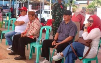 Penjabat Sekretaris Daerah Kota Gorontalo Nuryanto, didampingi Asisten I Setda Iskandar Moerad, memantau langsung persiapan sekaligus gladi bersih di Lapangan 11 Maret, Kelurahan Buladu, Kecamatan Kota Barat. (Foto: Humas)