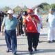 Wali Kota Gorontalo, Adhan Dambea. Peninjauan dilakukan untuk memastikan pengosongan lahan berjalan lancar sekaligus melihat kesiapan lokasi sebelum proyek memasuki tahap konstruksi. (Foto: Humas)