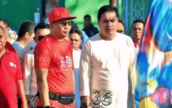Wakil Bupati Boalemo Lahmudin Hambali menghadiri perayaan Milad ke-36 MAN 1 Kota Gorontalo, Sabtu (8/8/2026). Ia mendorong madrasah terus memperkuat kualitas pendidikan, karakter, dan prestasi siswa/Hibata.id