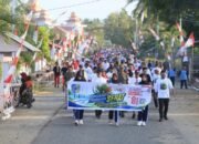 Ribuan Warga Ikuti Gerakan Bintauna Sehat, Bupati Bolmut Turut Jalan Kaki dan Zumba