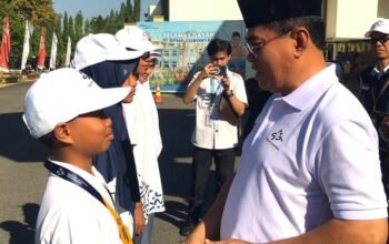 Sekretaris Daerah Kabupaten Bone Bolango Iwan Mustapa menghadiri pembukaan Masa Pengenalan Lingkungan Sekolah (MPLS) Sekolah Nasional Terintegrasi di BPMP Provinsi Gorontalo, Senin (10/8/2026). Pemerintah Kabupaten Bone Bolango menyiapkan lahan untuk mendukung pembangunan SNT 6/Hibata.id