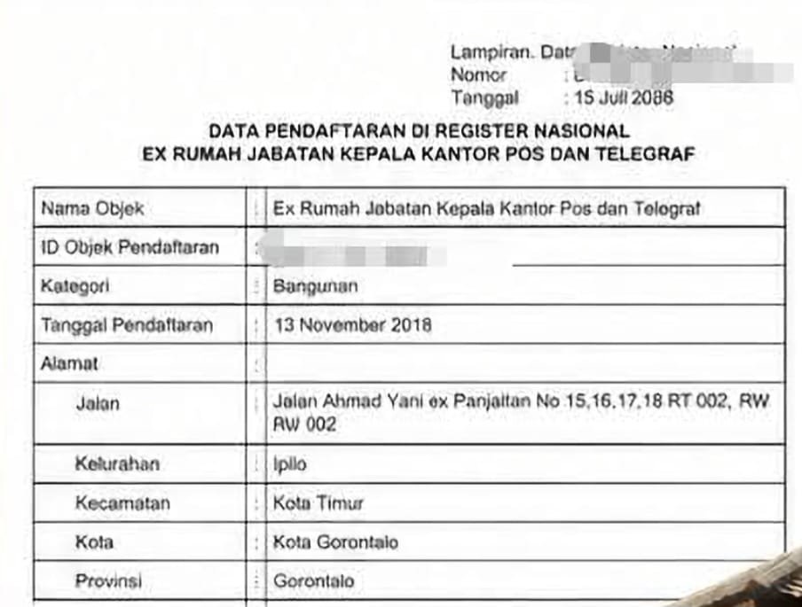 Adhan Soroti Dokumen Pendafatran Register Eks Rumah Jawatan Kantor Pos
