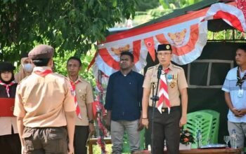 Wakil Bupati Boalemo, Lahmudin Hambali, membuka Perkemahan Sekolah Luar Biasa (SLB) Kabupaten Boalemo/Hibata.id