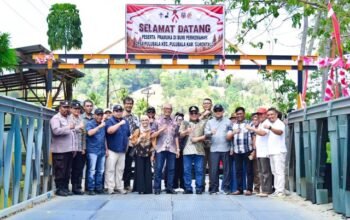 Jembatan Bailey Buka Lagi Akses Warga Pulubala, Wabup Gorontalo Apresiasi Pani Gold Mine