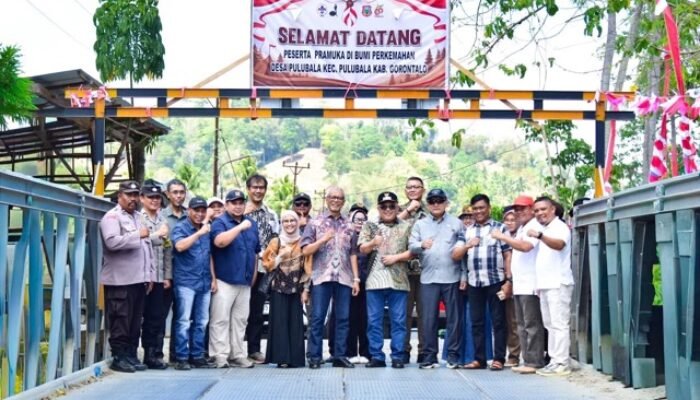 Jembatan Bailey Buka Lagi Akses Warga Pulubala, Wabup Gorontalo Apresiasi Pani Gold Mine