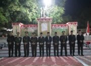 Wali Kota Kotamobagu Weny Gaib bersama Wakil Wali Kota Rendy Virgiawan Mangkat dan jajaran Forum Koordinasi Pimpinan Daerah (Forkopimda) mengikuti Apel Kehormatan dan Renungan Suci dalam rangka memperingati HUT ke-81 Kemerdekaan Republik Indonesia. (Foto: Humas)