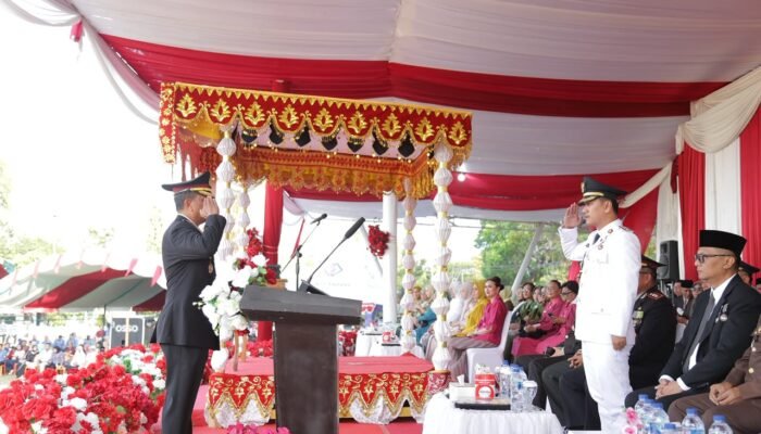 Wawali Kotamobagu Pimpin Penurunan Sang Merah Putih