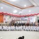 Wali Kota Kotamobagu Weny Gaib bersama Wakil Wali Kota Kotamobagu Rendy Virgiawan Mangkat dan Forum Koordinasi Pimpinan Daerah (Forkopimda) menghadiri resepsi kenegaraan dalam rangka memperingati Hari Ulang Tahun (HUT) ke-81 Kemerdekaan Republik Indonesia. (Foto: Humas)