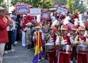 Ratusan anak TK dan PAUD mengikuti Karnaval TK/PAUD Limboto dengan kostum profesi dan pakaian adat untuk memeriahkan HUT ke-81 Kemerdekaan RI/Hibata.id