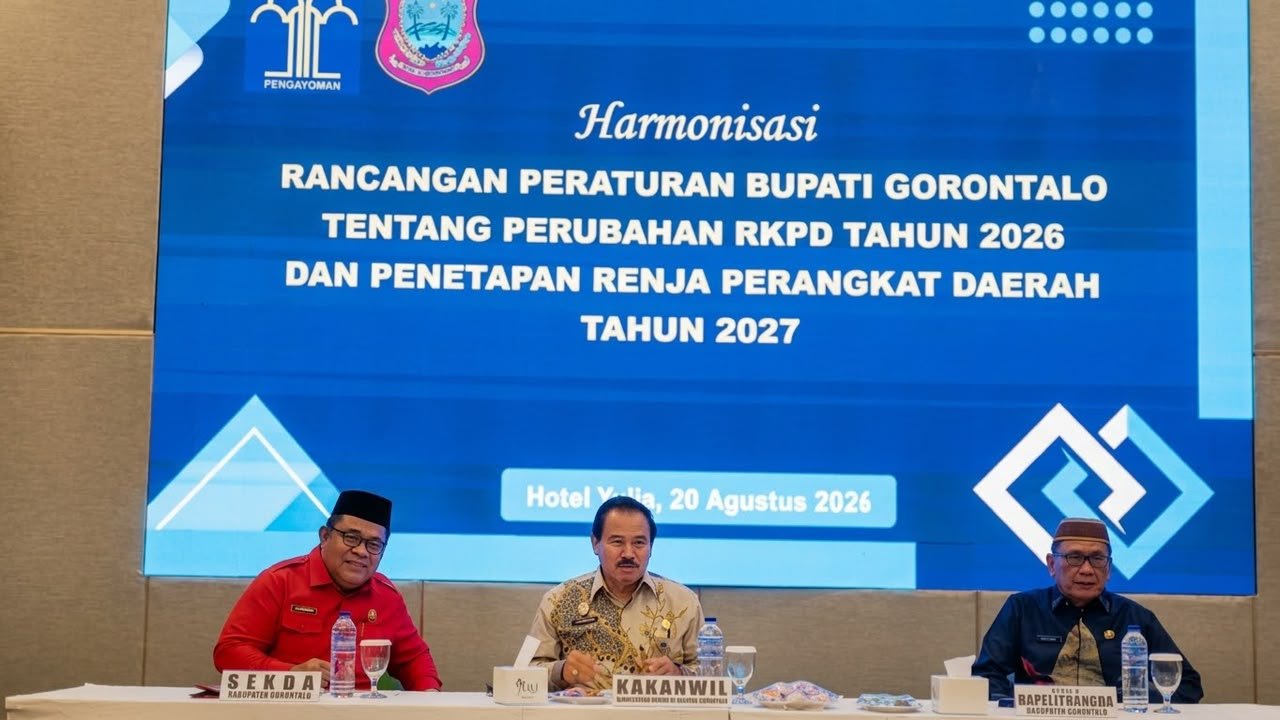 Pemkab Gorontalo mempercepat harmonisasi Perubahan RKPD 2026 dan Renja Perangkat Daerah 2027 untuk mendukung perencanaan serta penganggaran daerah?hibata.id