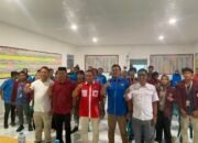 Ketua KNPI Kota Gorontalo Fahrudin Salilama bersama jajaran pengurus saat mengikuti Temu Pemuda dan Sidang Pleno di Kelurahan Tenda, Kota Gorontalo, Senin (24/8/2026)/Hibata.id
