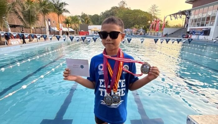 Siswa Kelas 4 MIS Baitul Makmur Kotamobagu Borong Lima Medali Renang di Kejuaraan Sulut
