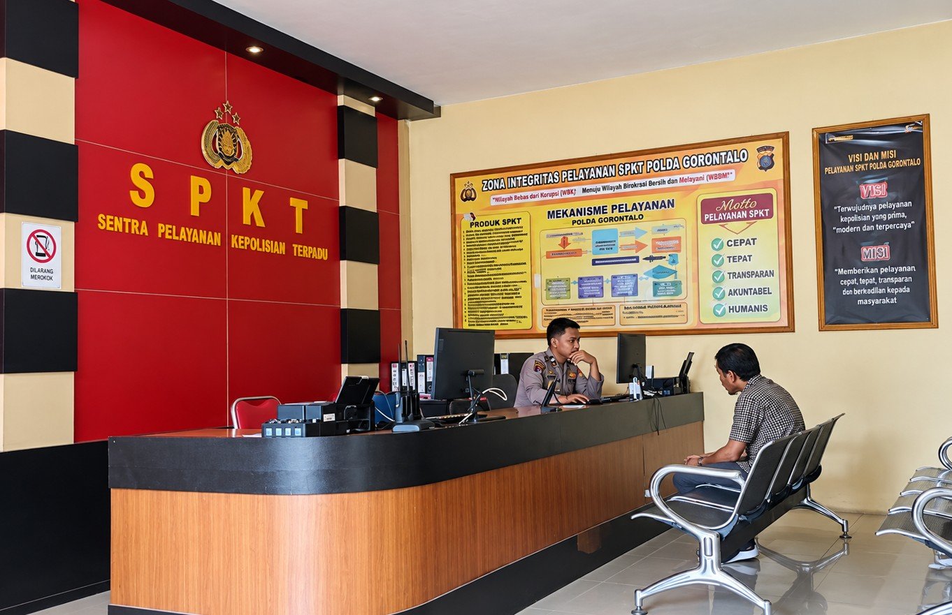 Hirmawan melaporkan HB ke Polda Gorontalo/Hibata.id