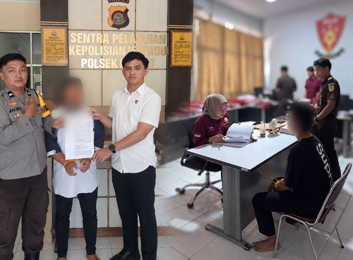 Polres Pohuwato menyerahkan dua tersangka perkara narkotika berinisial MI dan AA beserta barang bukti kepada Kejaksaan Negeri Pohuwato setelah berkas dinyatakan P21/Hibata.id