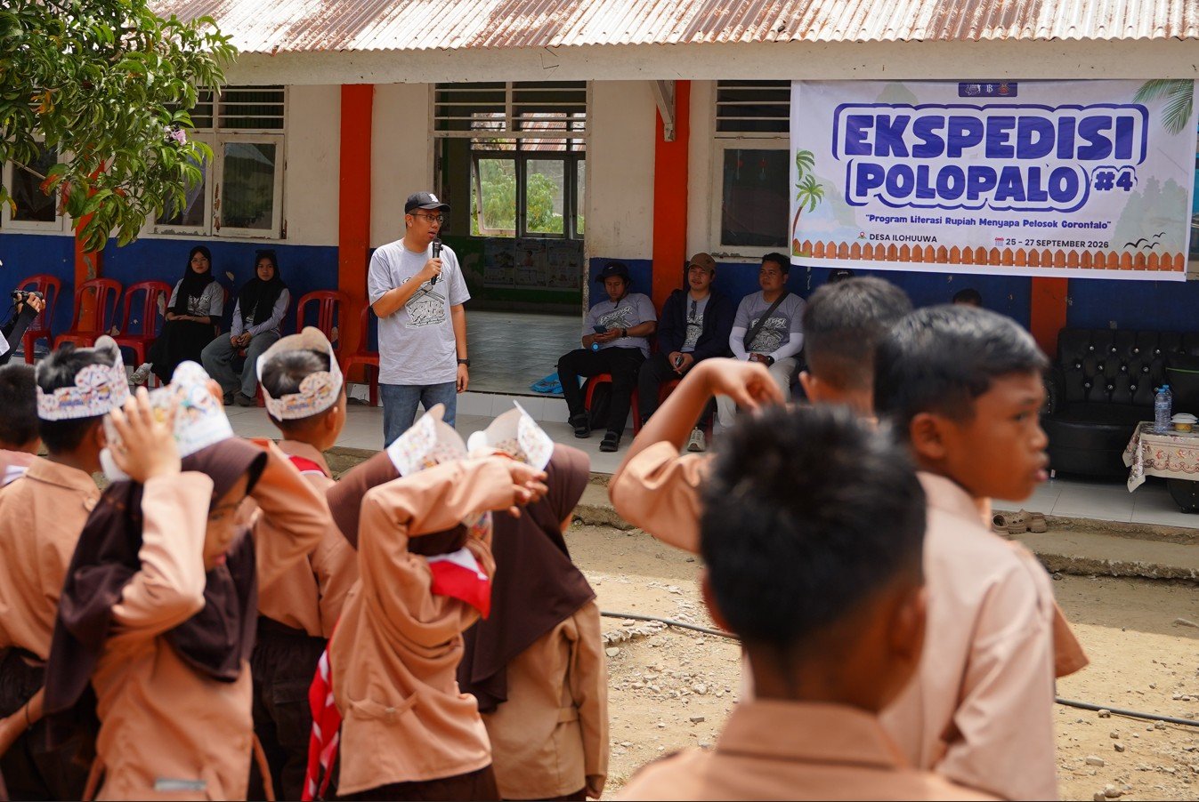 Bank Indonesia Provinsi Gorontalo memperluas edukasi Cinta, Bangga, dan Paham Rupiah melalui Program POLOPALO 2026 di SD Negeri 7 Bone, Kabupaten Bone Bolango, Sabtu (26/9/2026)/Hibata.id