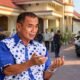 Kolase Foto: Adnan Mbuinga alias Haji Pulu dengan rumah yang digeledah KPK/Hibata.id