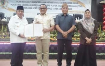 DPRD Kota Gorontalo menyetujui dokumen Kebijakan Umum Perubahan Anggaran (KUPA) serta Prioritas dan Plafon Anggaran Sementara (PPAS) Perubahan APBD Tahun Anggaran 2026 yang diajukan Pemerintah Kota Gorontalo. (Foto: Humas)