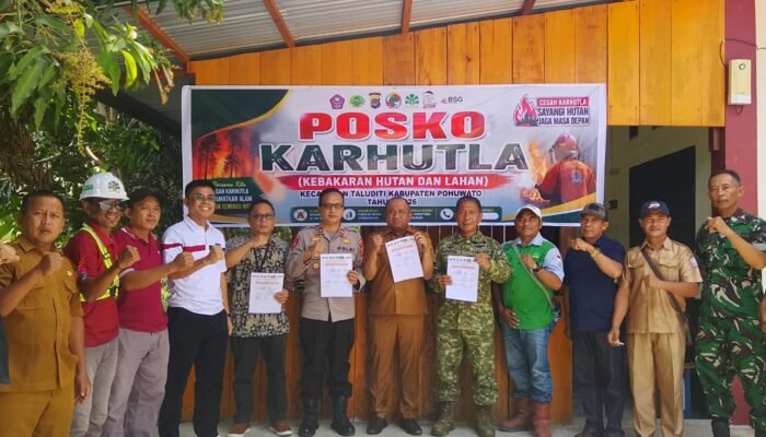 Posko Karhutla Pertama di Pohuwato Berdiri di Taluditi