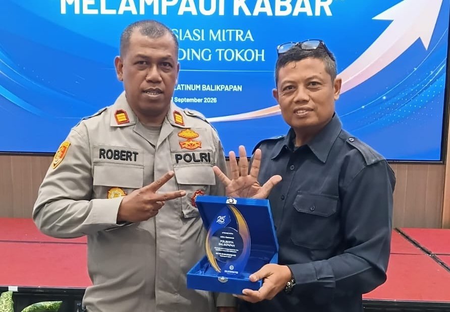 Polresta Balikpapan kembali menerima apresiasi atas sinerginya dengan media dalam menjaga keamanan dan ketertiban masyarakat.. (Foto: Istw)