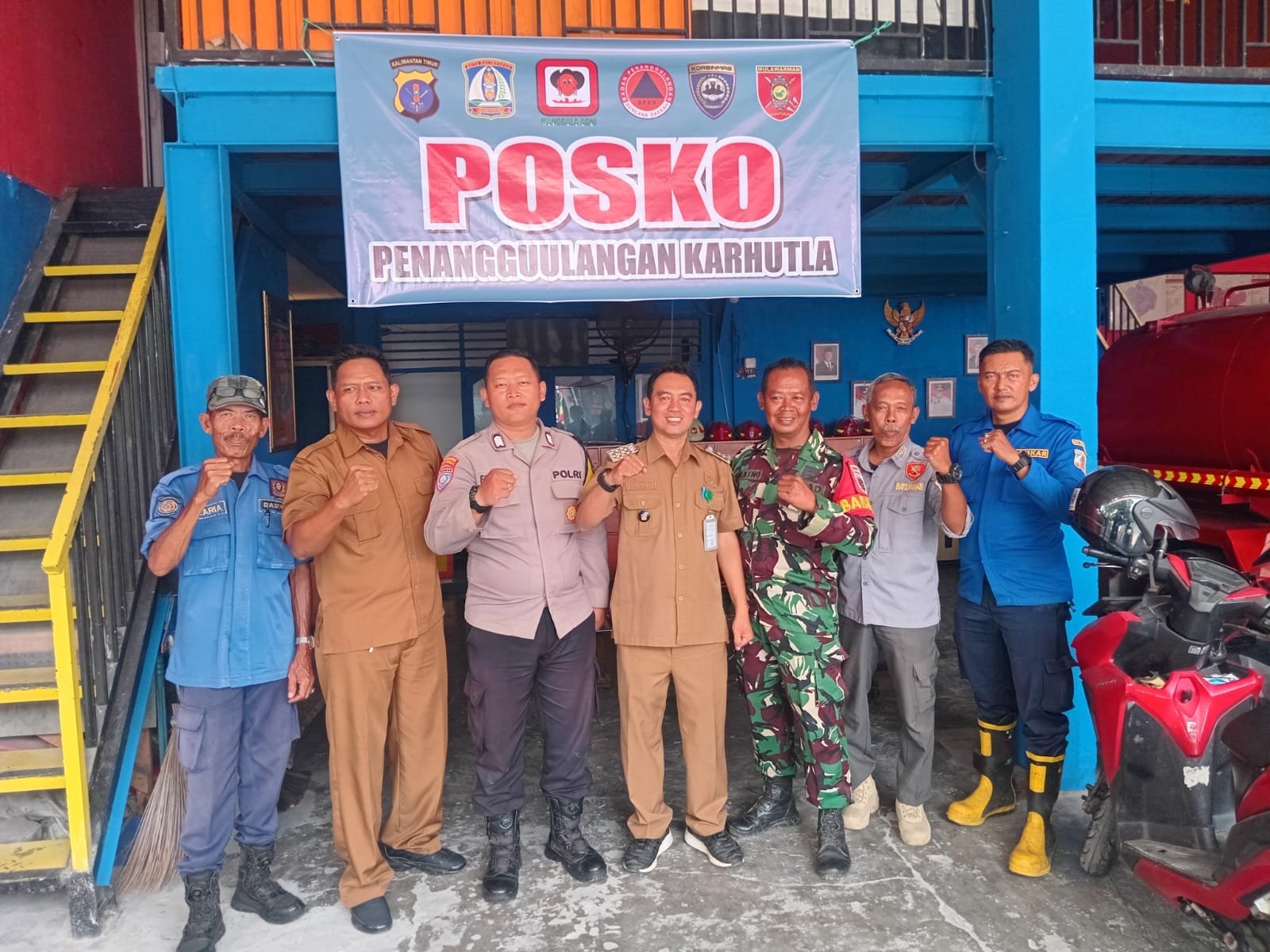 Satgas Karhutla Kelurahan Muara Rapak. (Foto: istw)