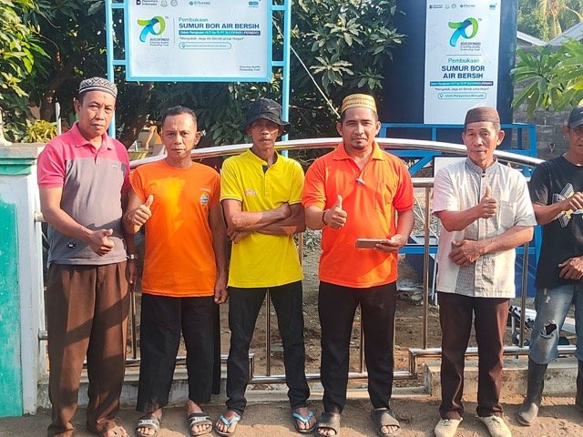 PT Sucofindo membangun sarana air bersih berupa sumur bor di Masjid Al-Ikhlas, Kelurahan Bintauna, Kecamatan Bintauna, Kabupaten Bolaang Mongondow Utara (Bolmut).