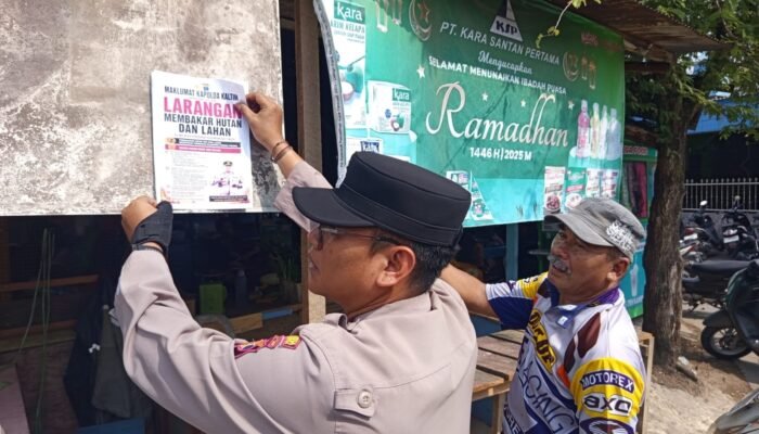 Polresta Samarinda Pasang Maklumat Larangan Bakar Lahan