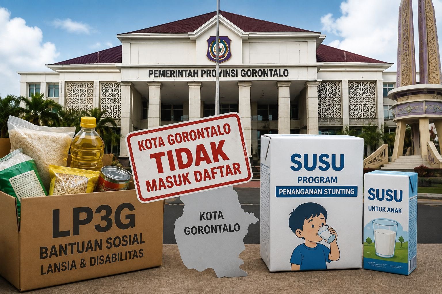 Pangan hingga Susu Stunting dari Pemprov, Kota Gorontalo Malah di Luar Daftar/Hibata.id