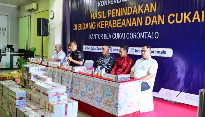 Bea Cukai Gorontalo Amankan Ratusan Ribu Batang Rokok dan Kosmetik Ilegal