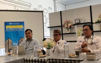 Kepala Perwakilan Bank Indonesia Provinsi Gorontalo, Bambang Satya Permana, saat memberikan keterangan terkait pelaksanaan HARFEST 2026 dalam kegiatan PIRAMIDA (Ngopi Bareng Insan Media) di Kota Gorontalo, Rabu (9/9/2026)/Hibata.id