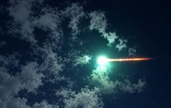 Ilustrasi -Meteor Membelah Langit Gorontalo/Hibata.id
