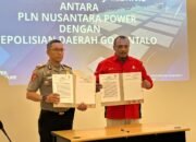 PLN Nusantara Power UP Gorontalo menggandeng Polda Gorontalo melalui PKS untuk memperkuat pengamanan dan menjaga kelancaran operasional pembangkit/Hibata.id