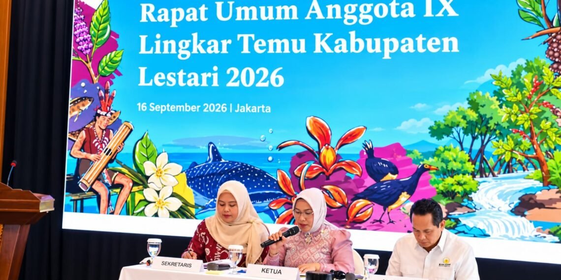 Kepala Bappeda Litbang Bone Bolango Sri Mulyani Lalijo memimpin Sidang II RUA IX LTKL yang membahas evaluasi dan kepengurusan periode 2026–2030/Hibata.id
