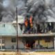 Kebakaran menghanguskan bangunan eks RSB yang menjadi mes dokter internsip di RSUD dr. Zainal Umar Sidiki, Gorontalo Utara, Kamis (17/9/2026)/Hibata.id
