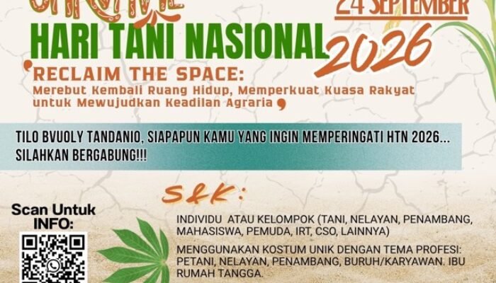 Rebut Kembali Ruang Hidup Rakyat, Besok Karnaval Hari Tani Digelar di Buol