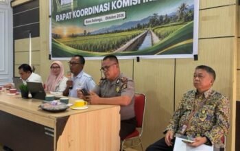 dalam Rapat Koordinasi Komisi Irigasi bersama Balai Wilayah Sungai (BWS) Wilayah II, BMKG Gorontalo, serta Balai Besar Penerapan Modernisasi Pertanian (BBRMP) Provinsi Gorontalo di Aula Bappeda Litbang Bone Bolango, Rabu (14/10/2026)/Hibata.id