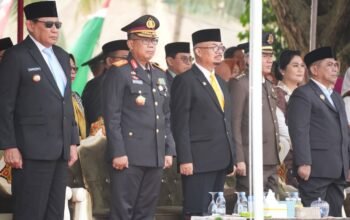 Ketua DPRD Provinsi Gorontalo, Idrus M.T. Mopili, menghadiri Upacara Peringatan Hari Ulang Tahun (HUT) ke-81 Tentara Nasional Indonesia (TNI) Tahun 2026/Hibata.id