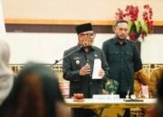 Wakil Wali Kota Gorontalo Indra Gobel saat elantikan, pengukuhan, dan pengambilan sumpah atau janji pejabat pimpinan tinggi pratama, administrator, dan pengawas, Senin, 19 Oktober 2026. (Foto: Humas)